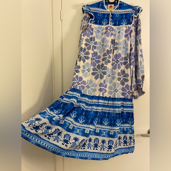 Fram Rio Stitched Flower Midi Dress - Picture 7 of 13